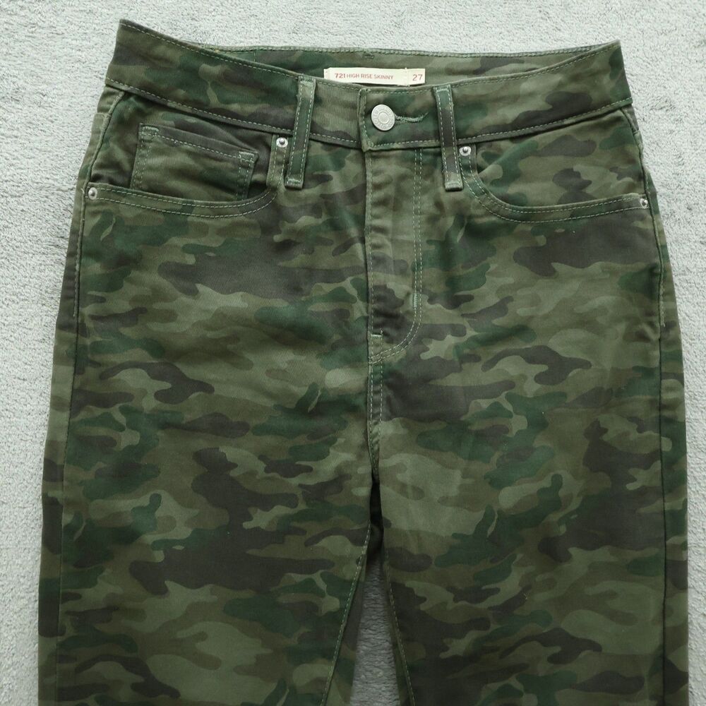 Levi's 721 Jeans Women's Size 27 Camouflage High-Rise Skinny Denim 30" Inseam - Picture 13 of 16